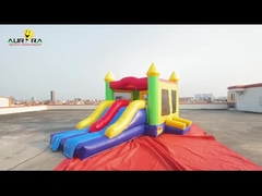 Warna-warni Jumping Castle Combo Anak-anak Rumah Bounce Inflatable Dengan Slide