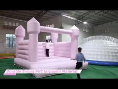 Inflatable Beige Bouncy Castle Bouncing Castle Resistant UV komersial