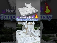 Anak-anak Putih Soft Play Peralatan Taman bermain Bola kolam renang Pit Dengan Slide