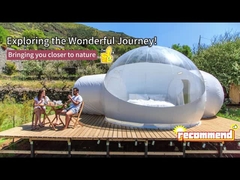 Customized Outdoor Camping Clear Transparent Inflatable Bubble Tent Dengan Terowongan
