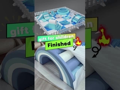 Perlengkapan Soft Play yang disesuaikan Set White And Blue Foam Soft Play dengan Ball Pit