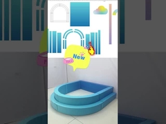 Cyan Blue Ball Pit Kids Soft Play Peralatan Bermain Partai Berwarna Awan Arch