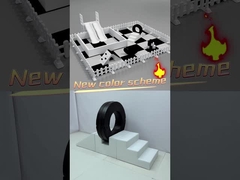 Peralatan Soft Play Dengan Slide Ganda Set Anak Hitam Dan Putih Untuk Sewa