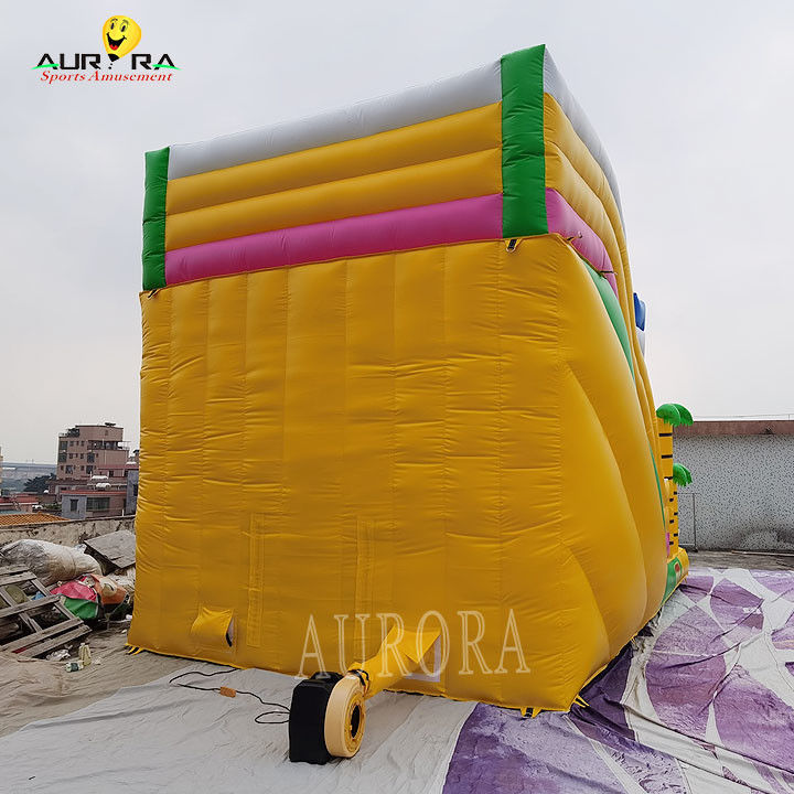 Kuning Semua Usia Commercial Inflatable Slide Disesuaikan Untuk Acara Sekolah Menyenangkan Dan Aman