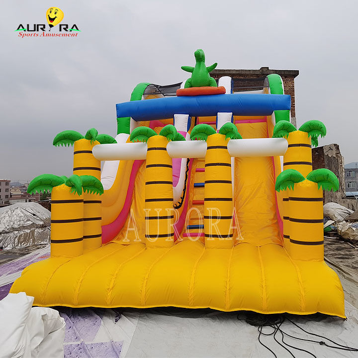 Kuning Semua Usia Commercial Inflatable Slide Disesuaikan Untuk Acara Sekolah Menyenangkan Dan Aman