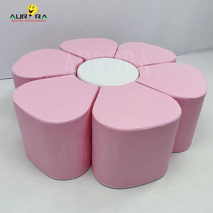 Soft Play Set Taman bermain Pastel Menekuk Dan Bermain Soft Blocks Pink Putih Bunga Mini