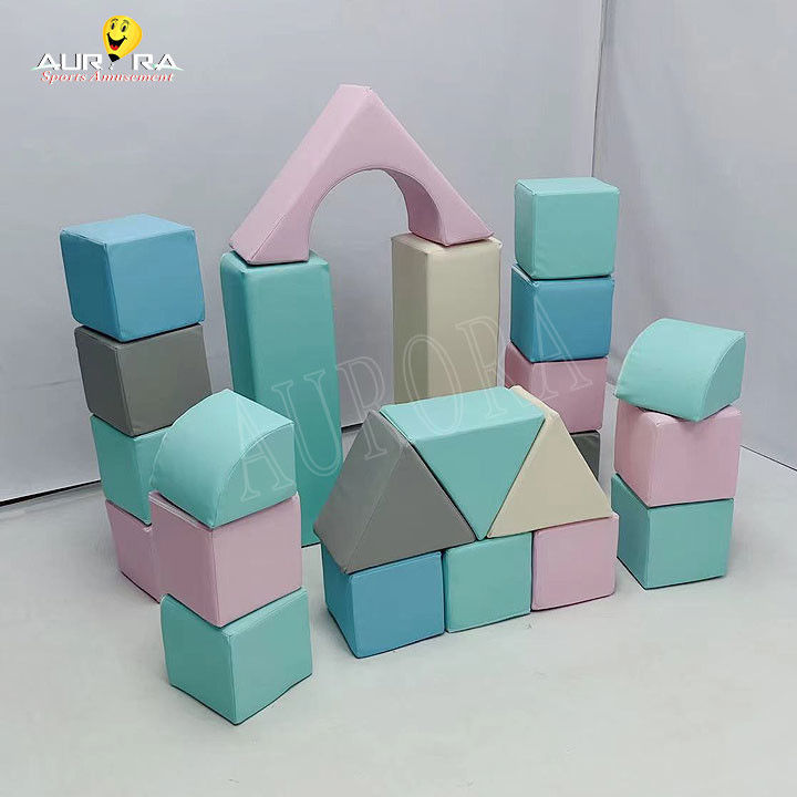 Pastel Baby Soft Play Menekuk Blok Untuk Pesta Sewa Perlengkapan Soft Play Custom
