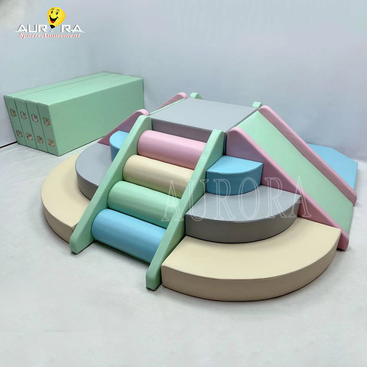 Pastel Baby Soft Play Menekuk Blok Untuk Pesta Sewa Perlengkapan Soft Play Custom