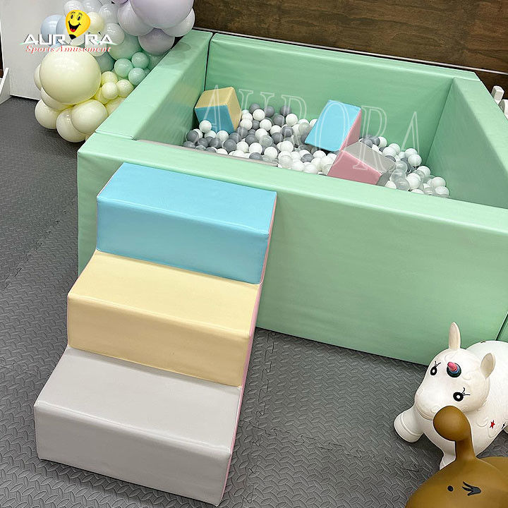 Pastel Baby Soft Play Menekuk Blok Untuk Pesta Sewa Perlengkapan Soft Play Custom