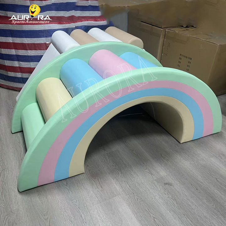 Pastel Baby Soft Play Menekuk Blok Untuk Pesta Sewa Perlengkapan Soft Play Custom