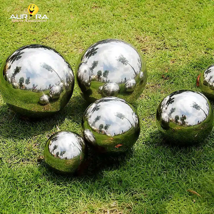Bola Bola Raksasa Bersegel Perak Bola Cermin Inflatable Untuk Dekorasi