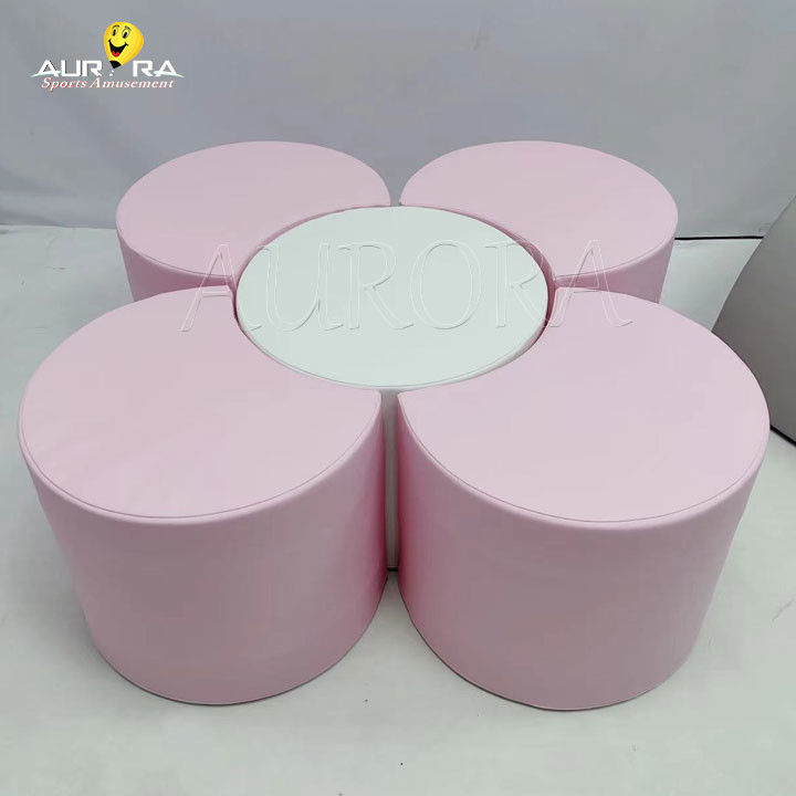 Tempat bermain Peralatan Soft Play Set Outdoor Play Pink Blue Putih Indoor Bouncy