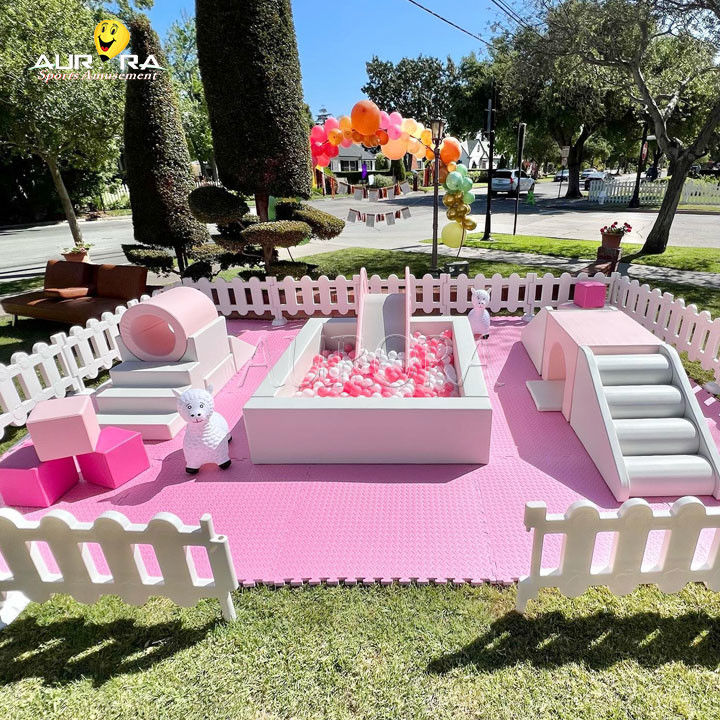 Putih Pink Soft Play Equipment Harga Pabrik Kualitas Tinggi Anak-anak Indoor Mall