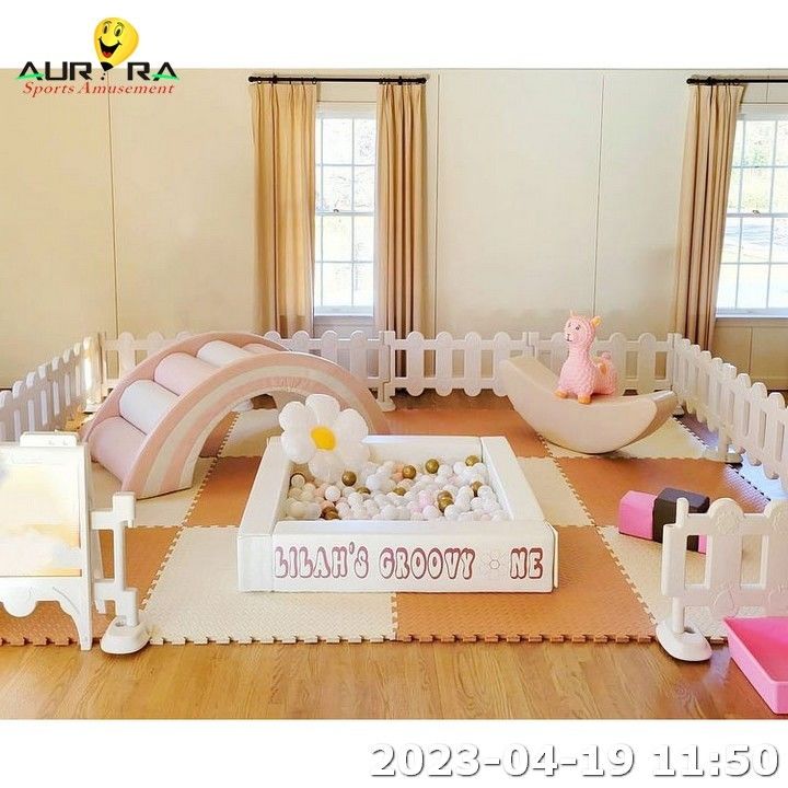 Hot sale tan Beige soft play set soft play terowongan anak-anak peralatan dalam ruangan