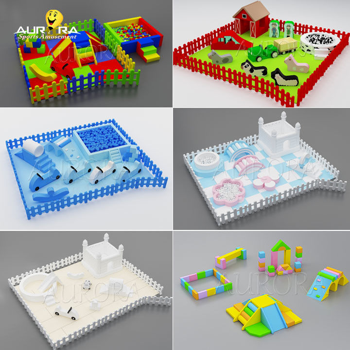 Indoor Kids Soft Play Equipment Climbing With Slide Set Untuk Anak-anak Soft Play Ball Pits