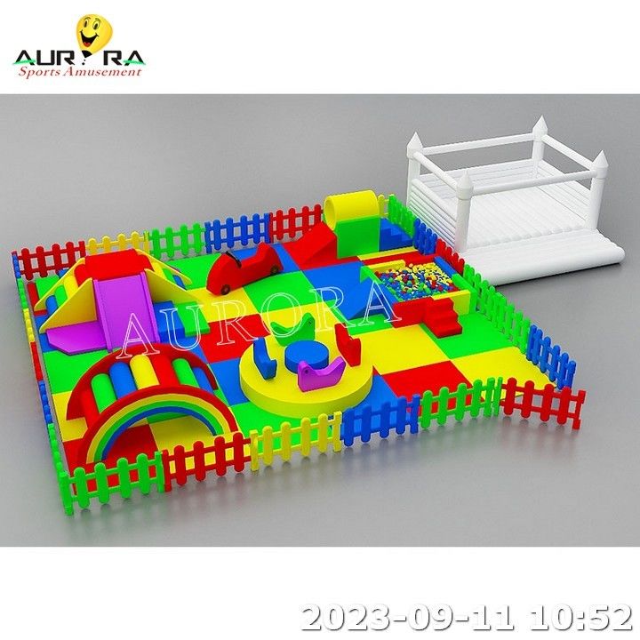 Anak-anak Karnaval Warna Pastel busa Indoor Soft Play Peralatan Warna Disesuaikan