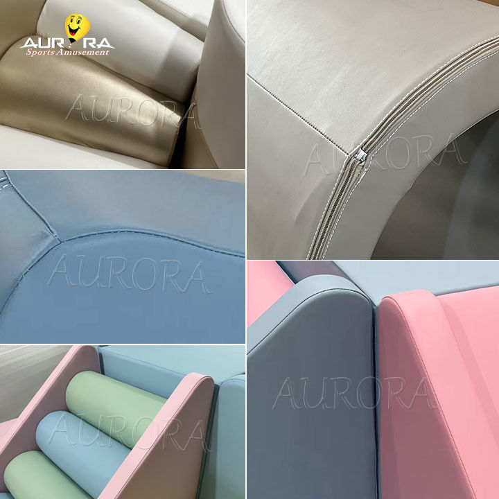 Anak-anak Karnaval Warna Pastel busa Indoor Soft Play Peralatan Warna Disesuaikan