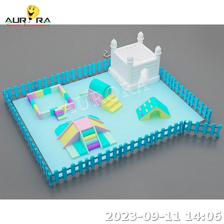 Anak-anak Soft Play Set Climber Indoor Play Equipment Eco Friendly Foam Toys Hijau