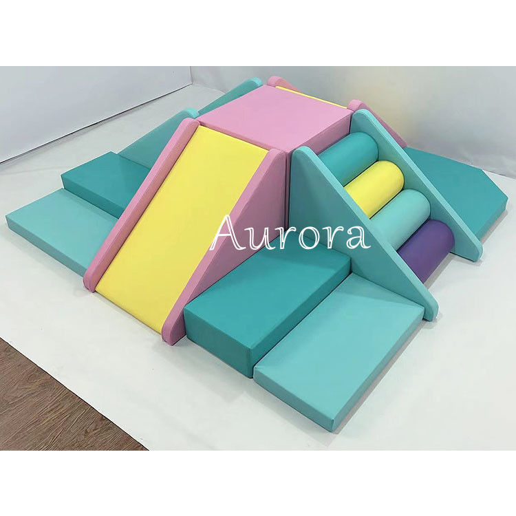 Anak-anak Soft Play Set Climber Indoor Play Equipment Eco Friendly Foam Toys Hijau