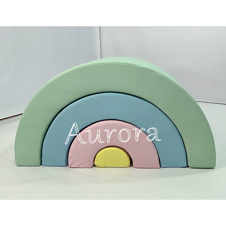 Soft Play Tunnel Untuk Anak-anak Soft Play Blocks Soft Play Equipment Kuning Hijau