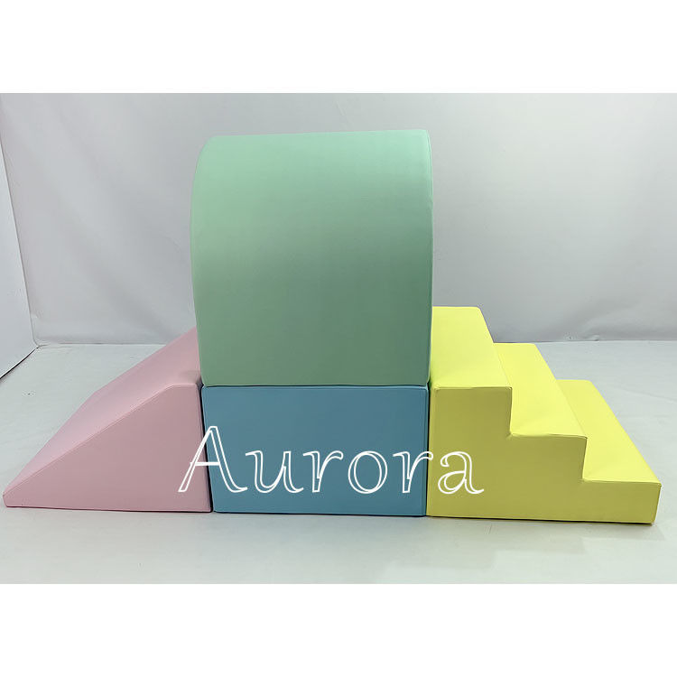 Soft Play Tunnel Untuk Anak-anak Soft Play Blocks Soft Play Equipment Kuning Hijau