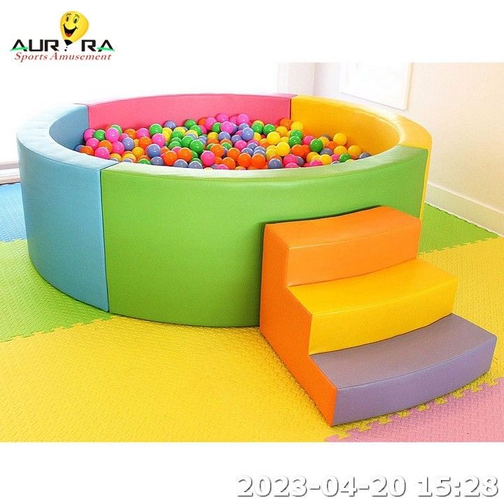 Orange Round Ball Pit Pool Game Playground Anak-anak Slide Indoor Soft Play