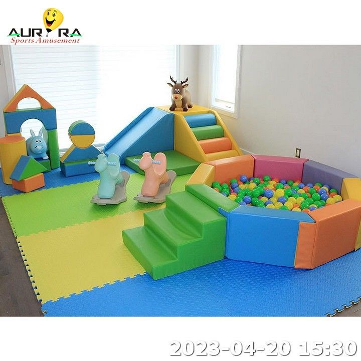 Orange Round Ball Pit Pool Game Playground Anak-anak Slide Indoor Soft Play