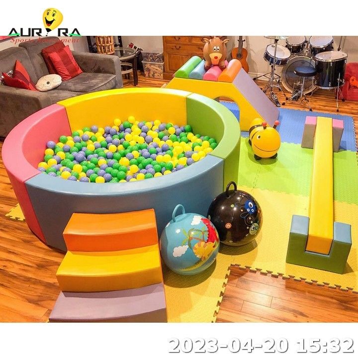 Orange Round Ball Pit Pool Game Playground Anak-anak Slide Indoor Soft Play