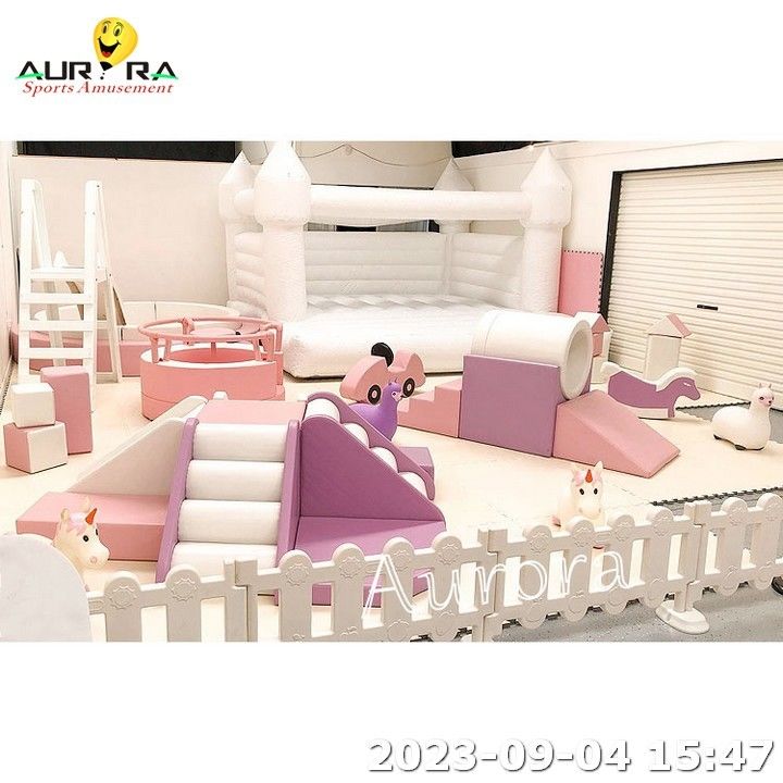 Soft Indoor Play Kids Bounce House Party Soft Play Fence Untuk Peralatan Anak