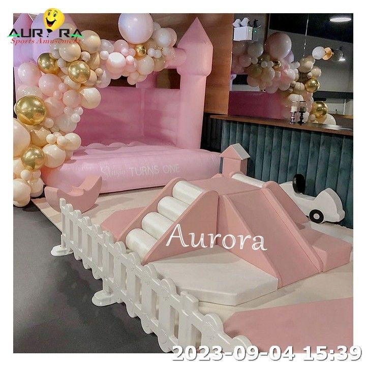 Soft Indoor Play Kids Bounce House Party Soft Play Fence Untuk Peralatan Anak