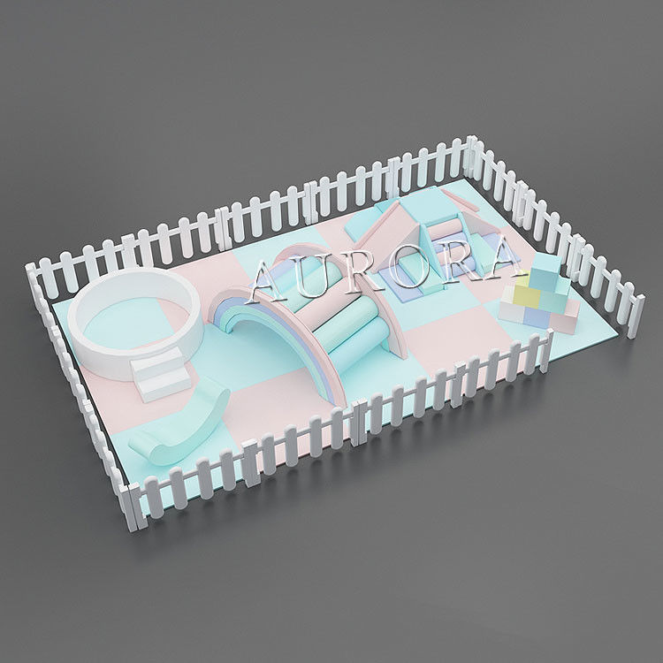 Soft Play White Fence Ball Pit Soft Play Equipment White Soft Play Set Untuk Sewa Pesta