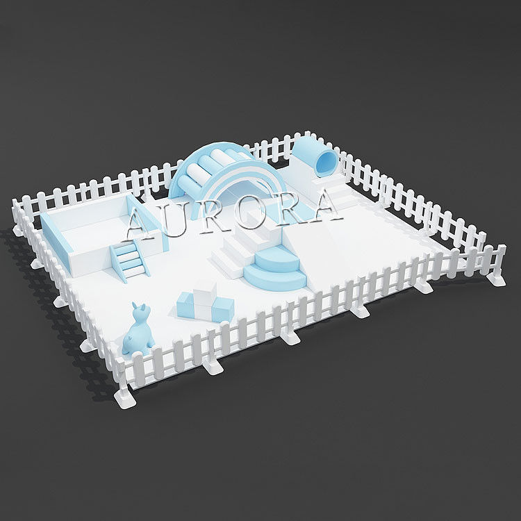 Soft Play White Fence Ball Pit Soft Play Equipment White Soft Play Set Untuk Sewa Pesta