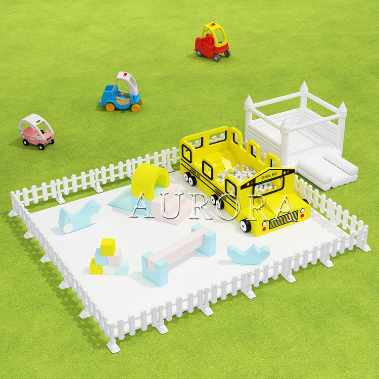 Custom All White Small Size Indoor Playgrounds Perlengkapan Soft Play Untuk Pesta