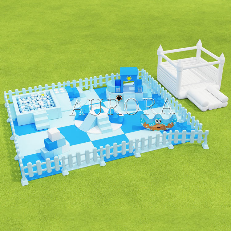 Custom All White Small Size Indoor Playgrounds Perlengkapan Soft Play Untuk Pesta