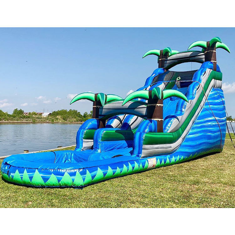 Slide Air Inflatable Dengan Kolam Renang Slide Air Raksasa Untuk Dewasa Bouncer Castle Untuk Anak-anak
