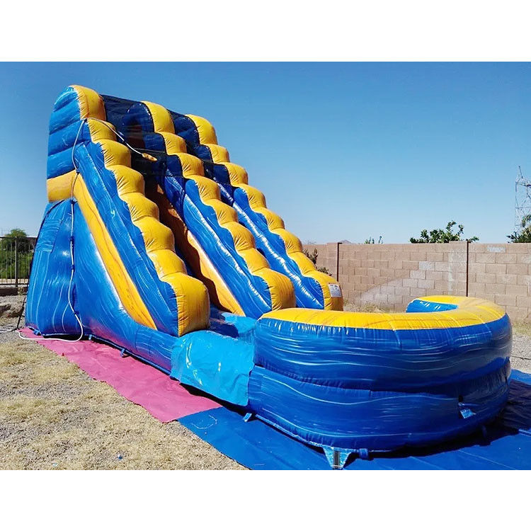 Tarpaulin Raksasa Slide Inflatable Dan Slide Air Untuk Anak-anak Partai 0.55mm PVC