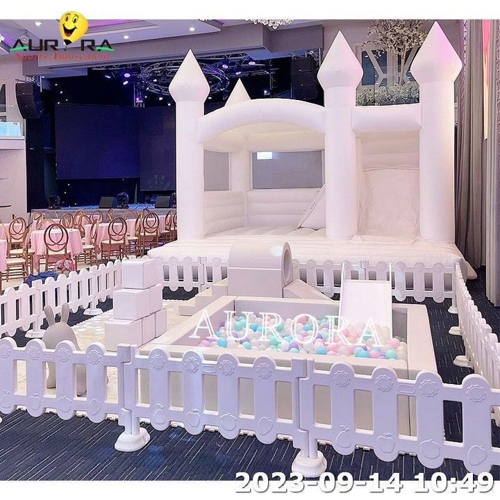 White Pink Soft Play Peralatan Indoor Baby Climbing Soft Play Sets Soft Play