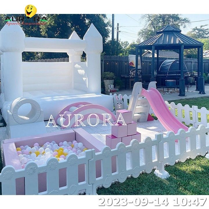 White Pink Soft Play Peralatan Indoor Baby Climbing Soft Play Sets Soft Play