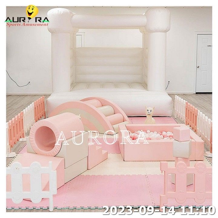 Putih Dan Biru Soft Play Disesuaikan Paling Populer Indoor Kids Soft Play Center