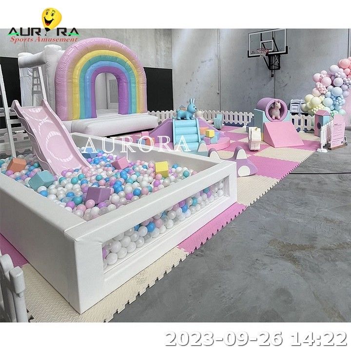 Anak-anak Menekuk Bola Pit Anak Indoor Playground Soft Play Peralatan Soft Play Sets