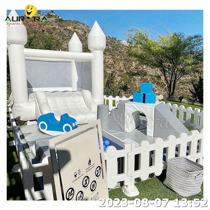 Perlengkapan Soft Play Ungu Untuk Anak-anak Taman bermain luar Ruangan Soft Play