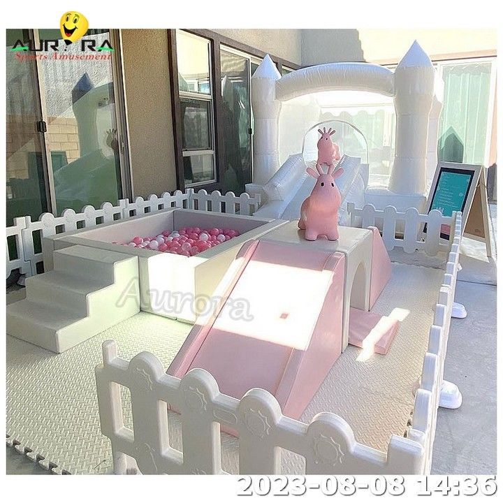 Outdoor Soft Play Toys Soft Play Equipment Indoor Soft Play Pink Dengan Penjaga