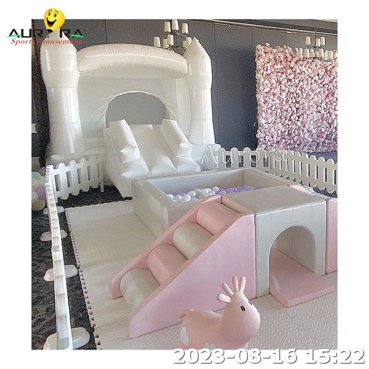 Outdoor Soft Play Toys Soft Play Equipment Indoor Soft Play Pink Dengan Penjaga