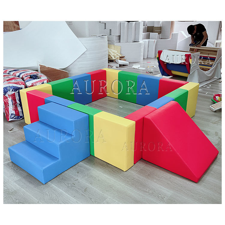 Soft Play Rental Peralatan Soft Climbing Slide Play Berwarna Blok busa Set