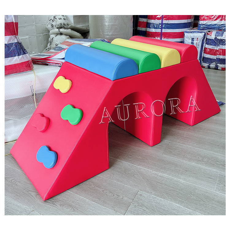 Soft Play Rental Peralatan Soft Climbing Slide Play Berwarna Blok busa Set